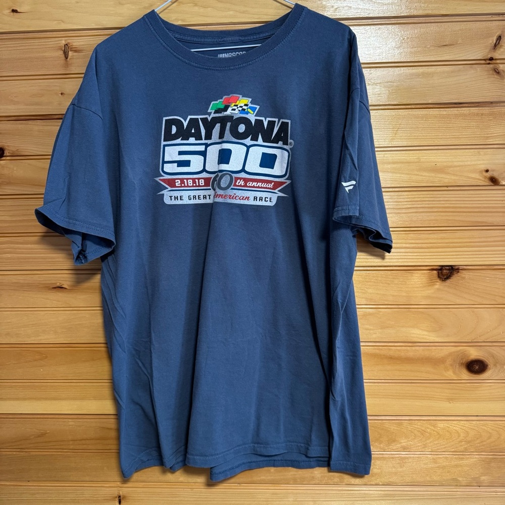 Fanatics NASCAR Daytona 500 2018 Navy Blue T-Shirt XL
